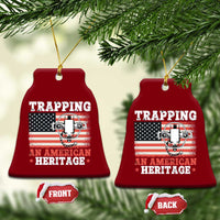 Trapping American Heritage Ceramic Ornament Patriotic Trap Hunting Trapper - Wonder Print Shop