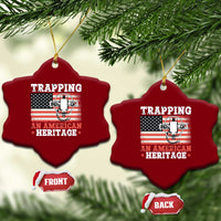 Trapping American Heritage Ceramic Ornament Patriotic Trap Hunting Trapper - Wonder Print Shop