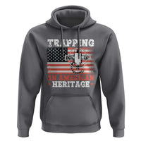 Trapping American Heritage Hoodie Patriotic Trap Hunting Trapper