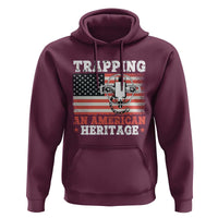 Trapping American Heritage Hoodie Patriotic Trap Hunting Trapper