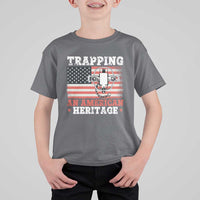 Trapping American Heritage T Shirt For Kid Patriotic Trap Hunting Trapper