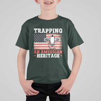 Trapping American Heritage T Shirt For Kid Patriotic Trap Hunting Trapper