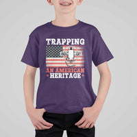 Trapping American Heritage T Shirt For Kid Patriotic Trap Hunting Trapper