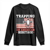 Trapping American Heritage Long Sleeve Shirt Patriotic Trap Hunting Trapper