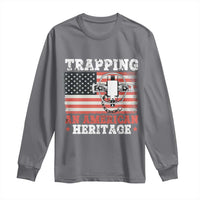 Trapping American Heritage Long Sleeve Shirt Patriotic Trap Hunting Trapper