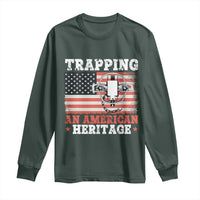 Trapping American Heritage Long Sleeve Shirt Patriotic Trap Hunting Trapper