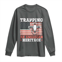 Trapping American Heritage Long Sleeve Shirt Patriotic Trap Hunting Trapper