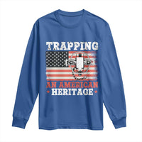 Trapping American Heritage Long Sleeve Shirt Patriotic Trap Hunting Trapper