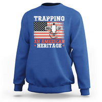 Trapping American Heritage Sweatshirt Patriotic Trap Hunting Trapper