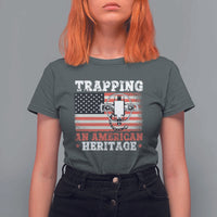 Trapping American Heritage T Shirt For Women Patriotic Trap Hunting Trapper