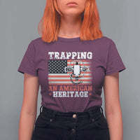 Trapping American Heritage T Shirt For Women Patriotic Trap Hunting Trapper