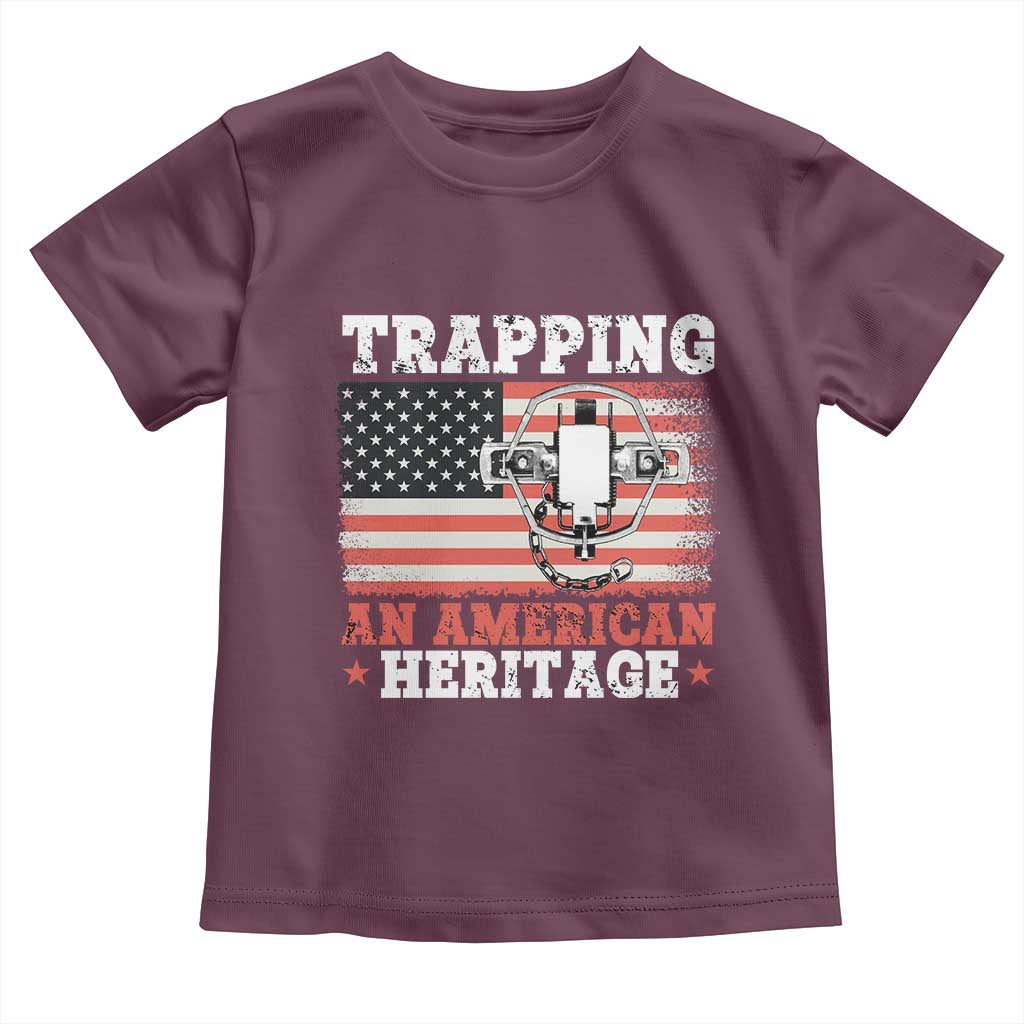 Trapping American Heritage Toddler T Shirt Patriotic Trap Hunting Trapper