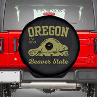Beaver State Oregon Spare Tire Cover Est 1859 Vintage Flag