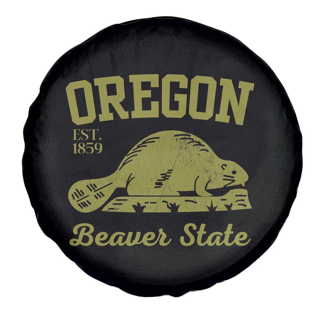 Beaver State Oregon Spare Tire Cover Est 1859 Vintage Flag