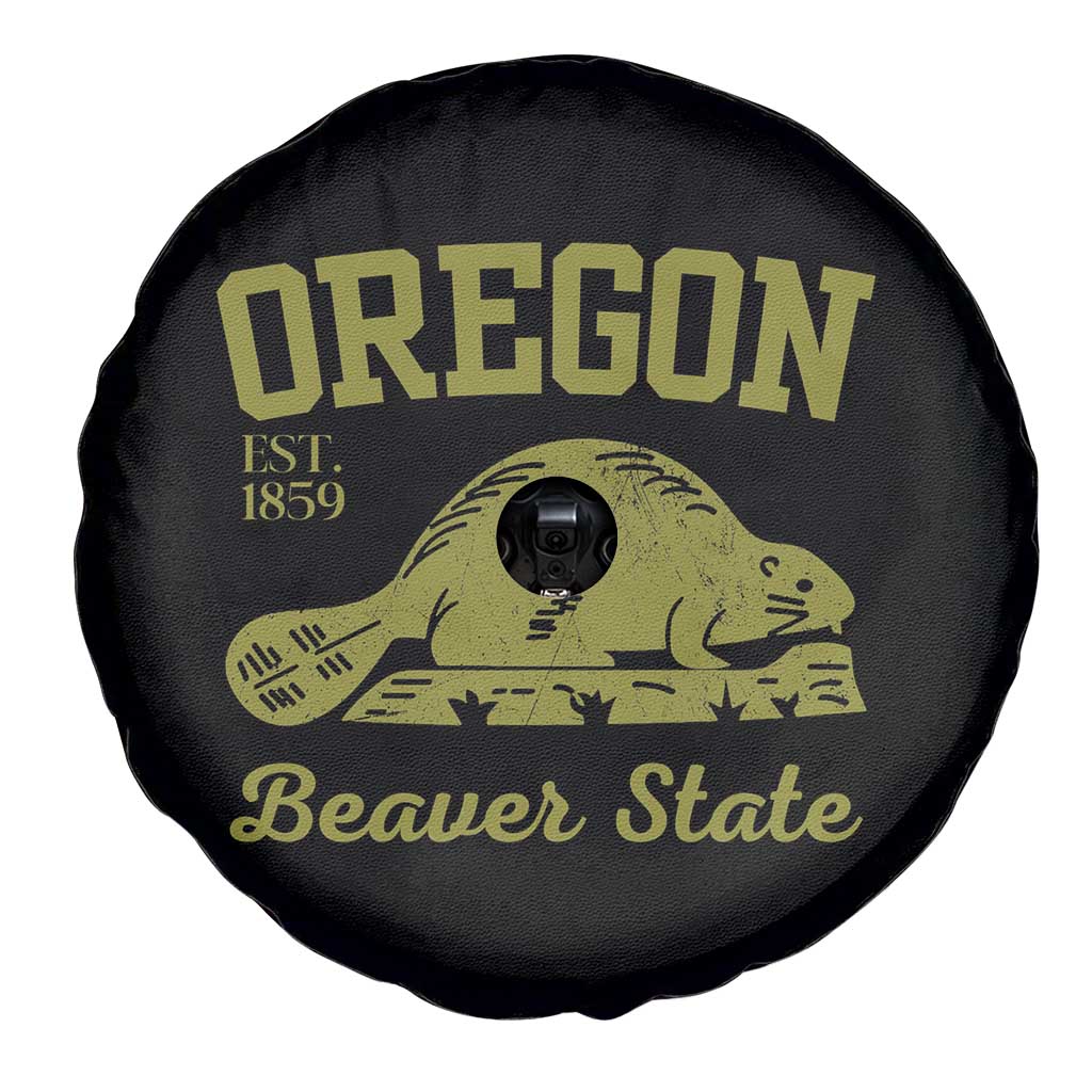 Beaver State Oregon Spare Tire Cover Est 1859 Vintage Flag