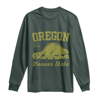 Beaver State Oregon Long Sleeve Shirt Est 1859 Vintage Flag