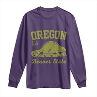 Beaver State Oregon Long Sleeve Shirt Est 1859 Vintage Flag