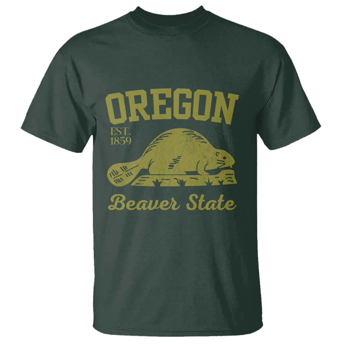 Beaver State Oregon T Shirt Est 1859 Vintage Flag