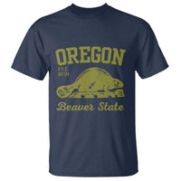 Beaver State Oregon T Shirt Est 1859 Vintage Flag