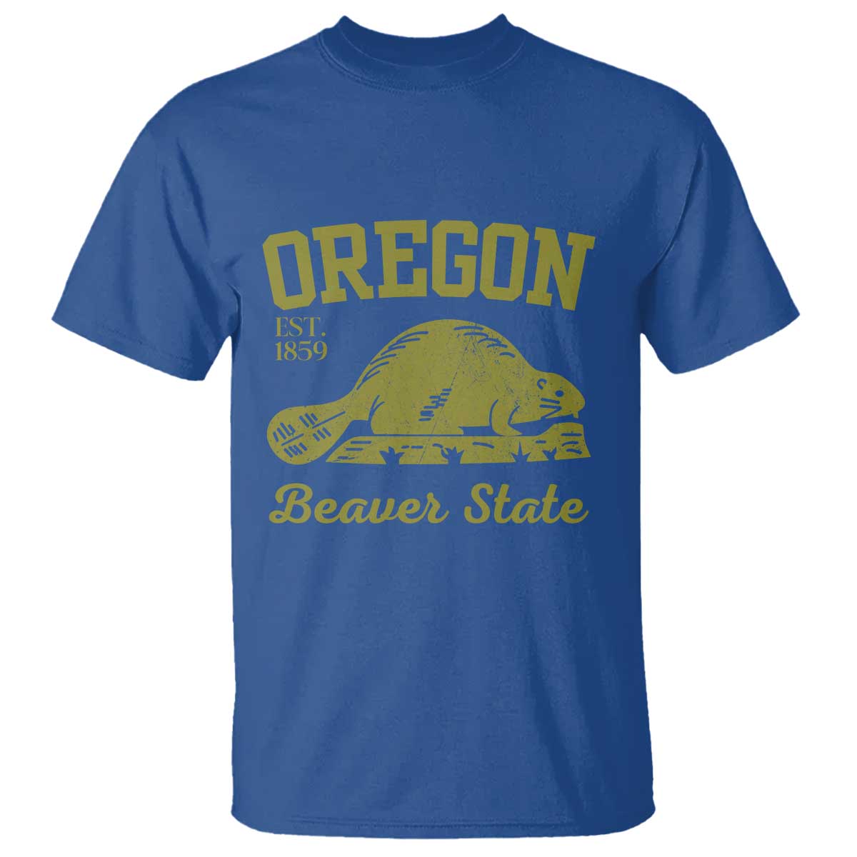 Beaver State Oregon T Shirt Est 1859 Vintage Flag