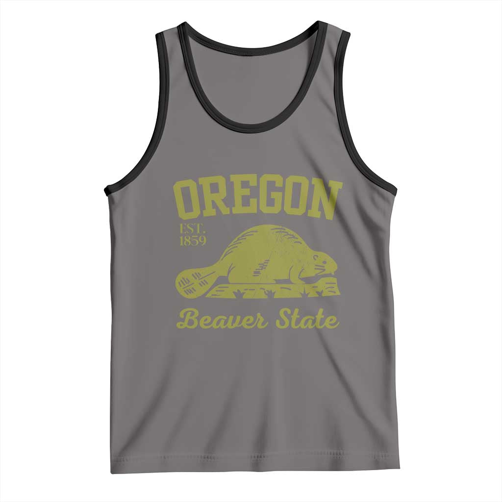 Beaver State Oregon Tank Top Est 1859 Vintage Flag