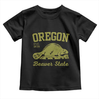 Beaver State Oregon Toddler T Shirt Est 1859 Vintage Flag