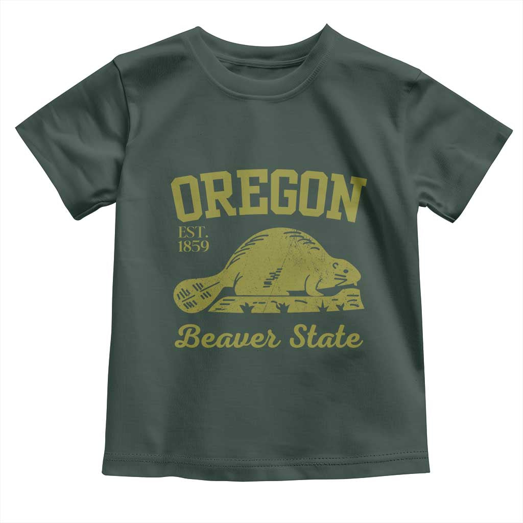 Beaver State Oregon Toddler T Shirt Est 1859 Vintage Flag