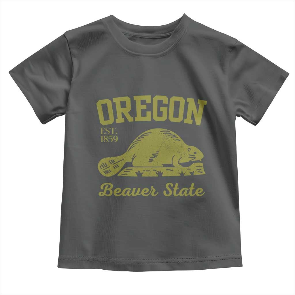 Beaver State Oregon Toddler T Shirt Est 1859 Vintage Flag