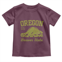 Beaver State Oregon Toddler T Shirt Est 1859 Vintage Flag