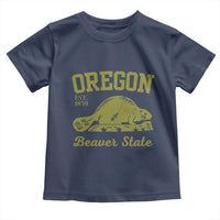 Beaver State Oregon Toddler T Shirt Est 1859 Vintage Flag