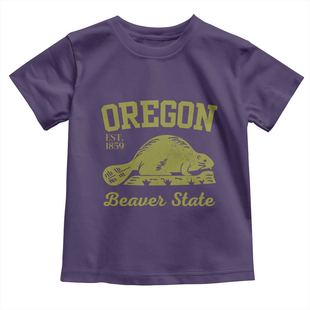 Beaver State Oregon Toddler T Shirt Est 1859 Vintage Flag