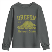 Beaver State Oregon Youth Sweatshirt Est 1859 Vintage Flag