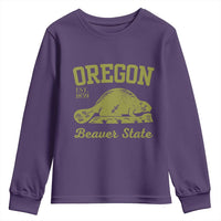 Beaver State Oregon Youth Sweatshirt Est 1859 Vintage Flag