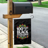100 Years of Black Excellence 1926 2026 Garden Flag African Tribal Pattern Heritage Celebrating Black History