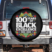 100 Years of Black Excellence 1926 2026 Spare Tire Cover African Tribal Pattern Heritage Celebrating Black History
