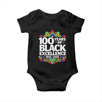 100 Years of Black Excellence 1926 2026 Baby Onesie African Tribal Pattern Heritage Celebrating Black History