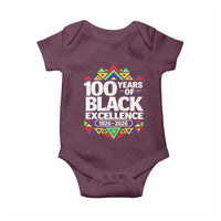 100 Years of Black Excellence 1926 2026 Baby Onesie African Tribal Pattern Heritage Celebrating Black History
