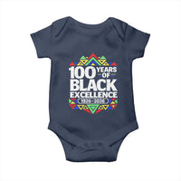 100 Years of Black Excellence 1926 2026 Baby Onesie African Tribal Pattern Heritage Celebrating Black History