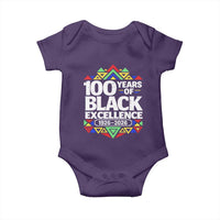 100 Years of Black Excellence 1926 2026 Baby Onesie African Tribal Pattern Heritage Celebrating Black History