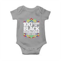 100 Years of Black Excellence 1926 2026 Baby Onesie African Tribal Pattern Heritage Celebrating Black History