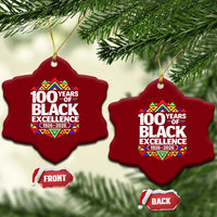 100 Years of Black Excellence 1926 2026 Ceramic Ornament African Tribal Pattern Heritage Celebrating Black History