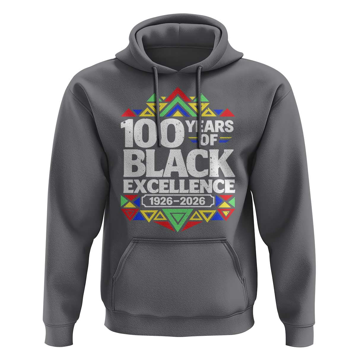 100 Years of Black Excellence 1926 2026 Hoodie African Tribal Pattern Heritage Celebrating Black History