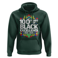 100 Years of Black Excellence 1926 2026 Hoodie African Tribal Pattern Heritage Celebrating Black History