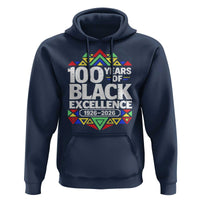 100 Years of Black Excellence 1926 2026 Hoodie African Tribal Pattern Heritage Celebrating Black History