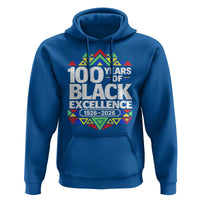 100 Years of Black Excellence 1926 2026 Hoodie African Tribal Pattern Heritage Celebrating Black History
