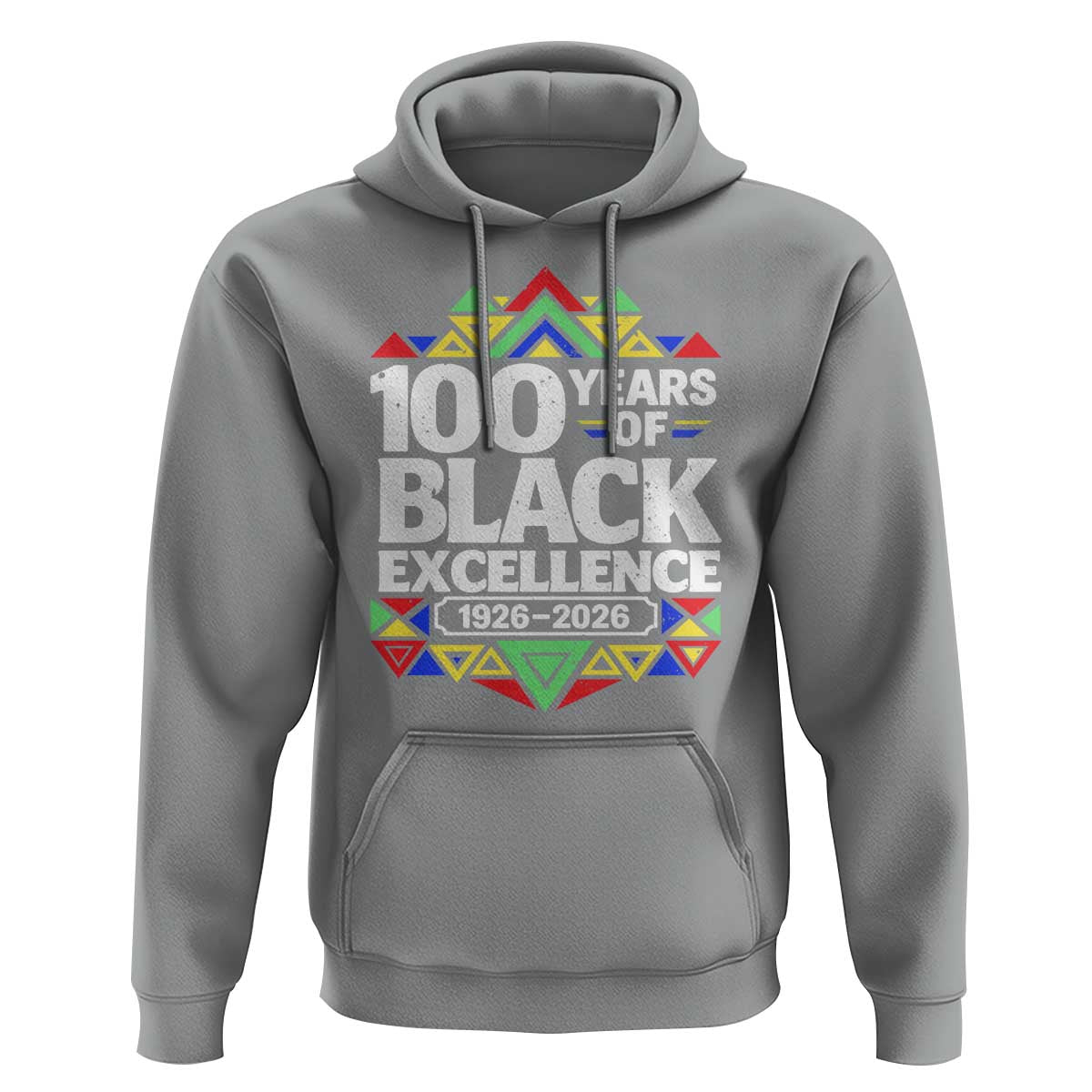 100 Years of Black Excellence 1926 2026 Hoodie African Tribal Pattern Heritage Celebrating Black History