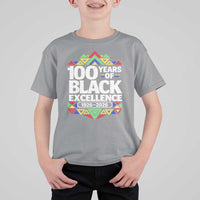 100 Years of Black Excellence 1926 2026 T Shirt For Kid African Tribal Pattern Heritage Celebrating Black History