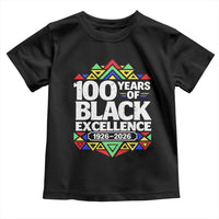 100 Years of Black Excellence 1926 2026 Toddler T Shirt African Tribal Pattern Heritage Celebrating Black History