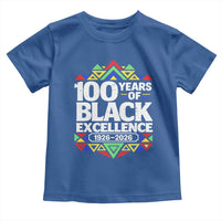 100 Years of Black Excellence 1926 2026 Toddler T Shirt African Tribal Pattern Heritage Celebrating Black History
