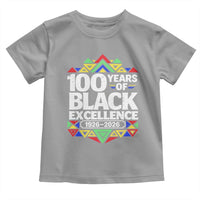 100 Years of Black Excellence 1926 2026 Toddler T Shirt African Tribal Pattern Heritage Celebrating Black History